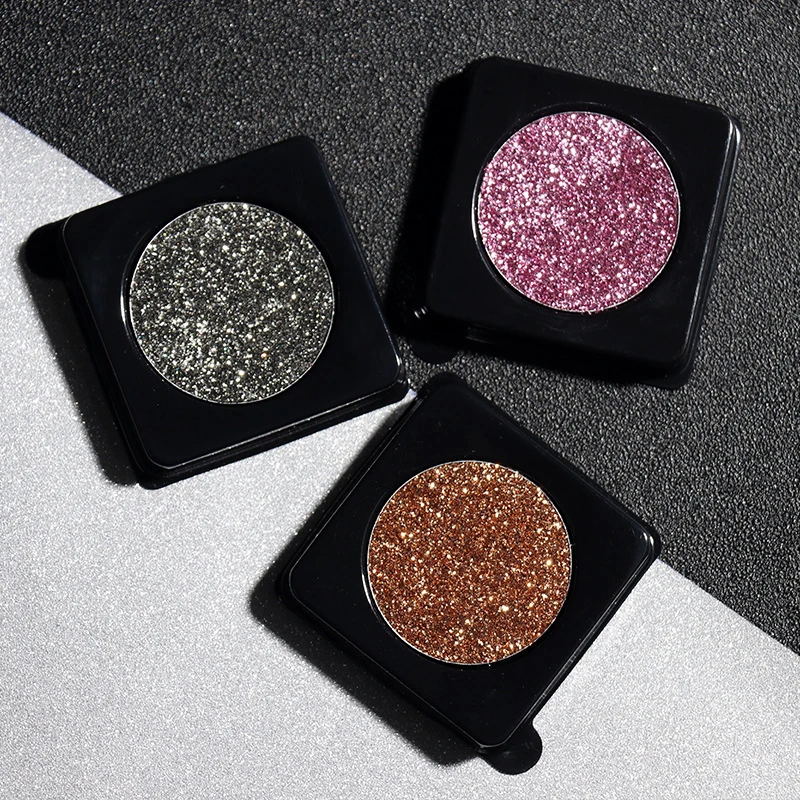 

15 Colors Glitter Powder Stage Performance Makeup Sequins Makeup Nude Metallic Glitter Single Eye Shadow Palette