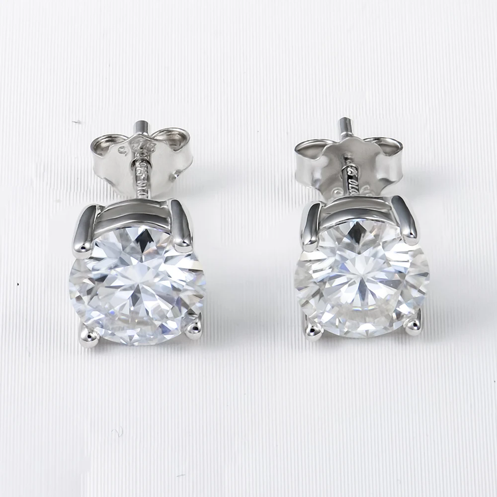 Moissanite Earrings 925 Sterling Silver White Moissanite Earring fine Jewelry