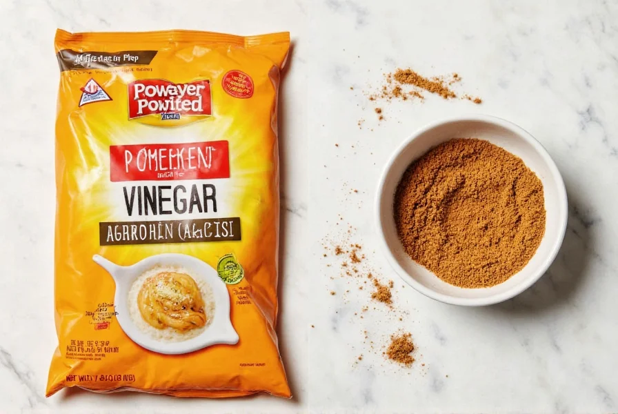Popcorn bowl sprinkled with powdered vinegar seasoning