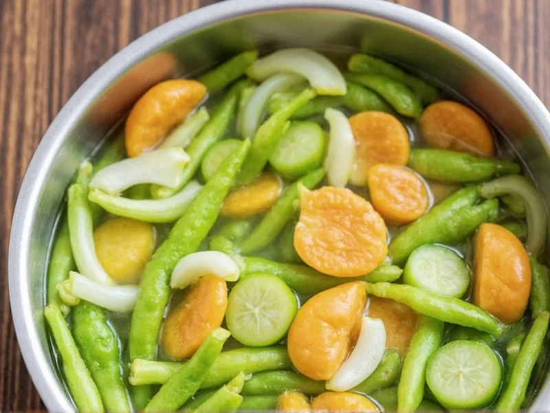 Fresh vegetables soaking in homemade wash solution