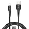 WiWU Durable aluminum alloy nylon braided mobile phone cable with prolonged SR strong light-ning charging cable