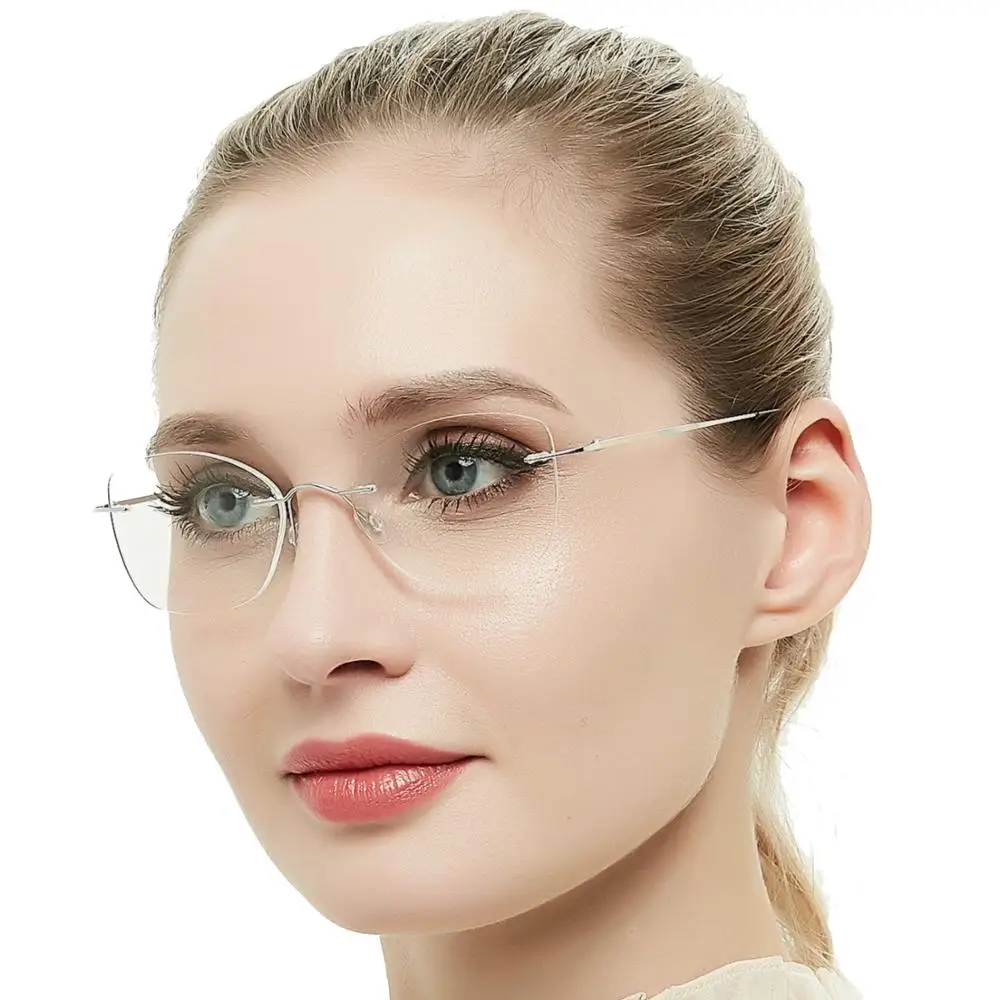 

trendy latest rimless titanium frame glasses vintage eyewear frames titan optical frames, N/a