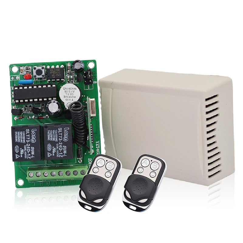

2 Channel Transmitter Receiver 4 Button Rf Remote Control For Auto Door