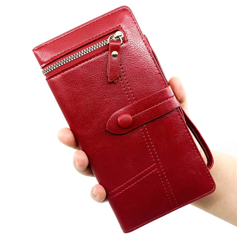 

New Arrival Elegant PU Leather Foldable Card Hold Wallet Large Capacity Women Purse Wallets