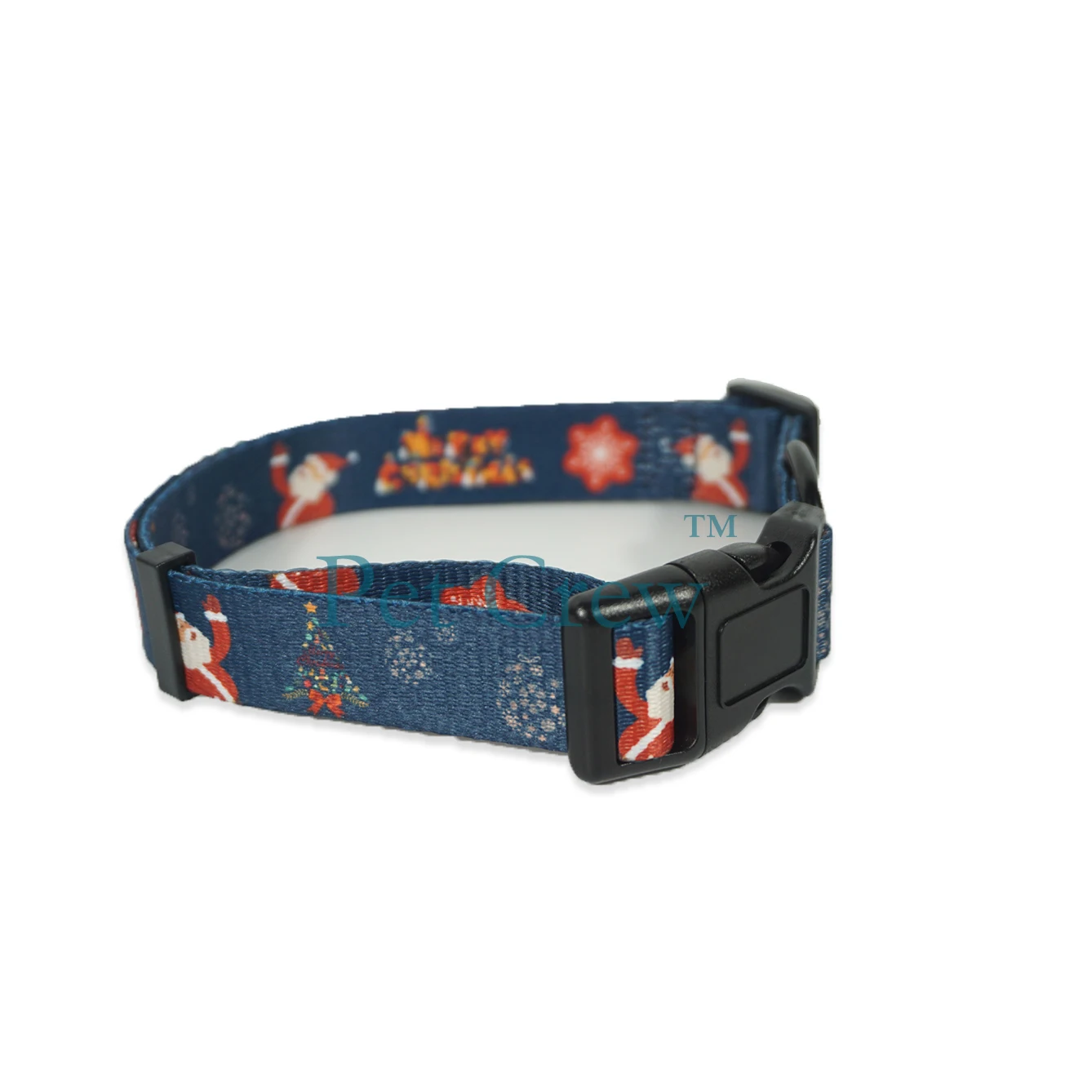 

Pet Crew Modern Fashion Christmas Santa Claus Printed Cute Pet Collar & Leash