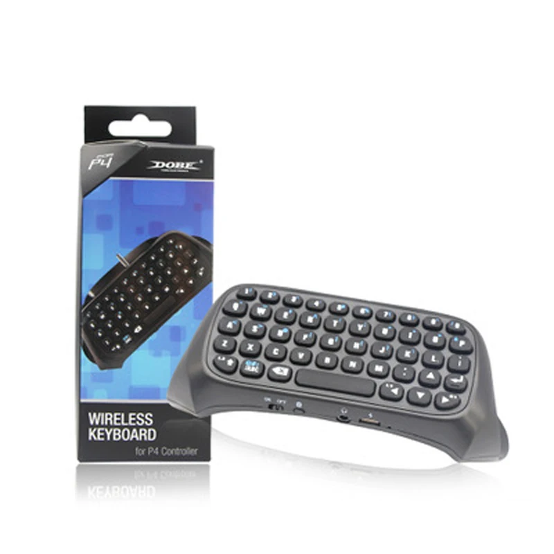 

Portable Keyboard Wireless BT For PS4 games consoles Accessories Gamepad Wireless Keyboard P4 Controller Parts Keypad, Black