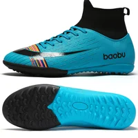 

Turf Indoor Men Soccer Shoes Kids Boys Cleats Football Boots High Ankle Sport Sneakers Size 35-44 scarpe da calcio