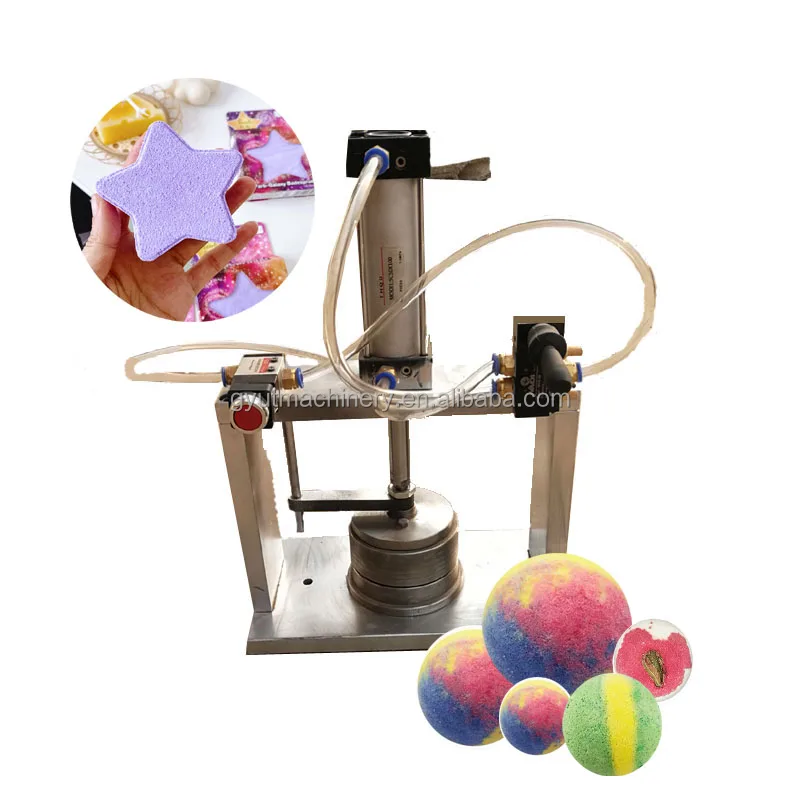 

Factory direct sale home use bath bomb balls press machine with 4 Molds
