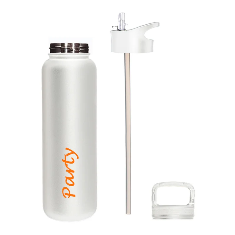 

Custom Design Promotion Gifts 32 oz Stainless Steel Sports Island Water Bottle with Best Wishes, White pink blue black or customized colors