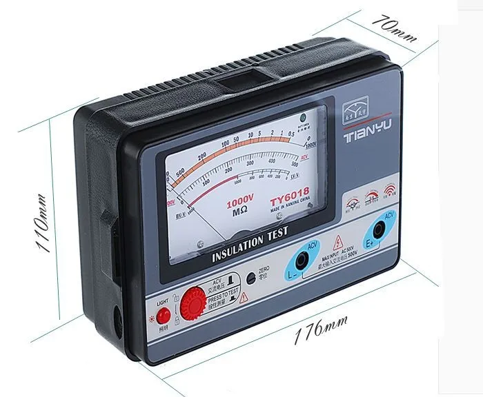 Ty6018 1000v Insulation Resistance Meter Analog Insulation Tester 0.52000m Buy Resistance
