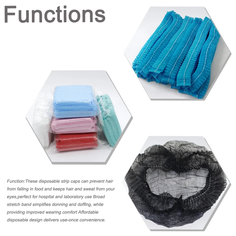 21 Inch Surgical Disposable Non Woven Mob Cap