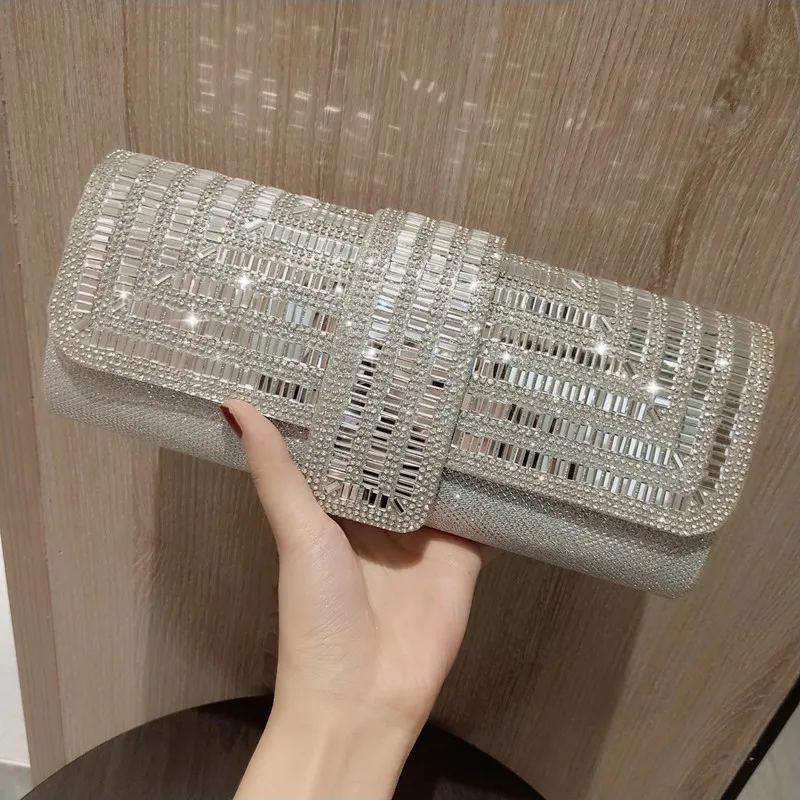 

S1042 2020 hands banquet dinner clutch handbag rhinest diamond dress diagonal women