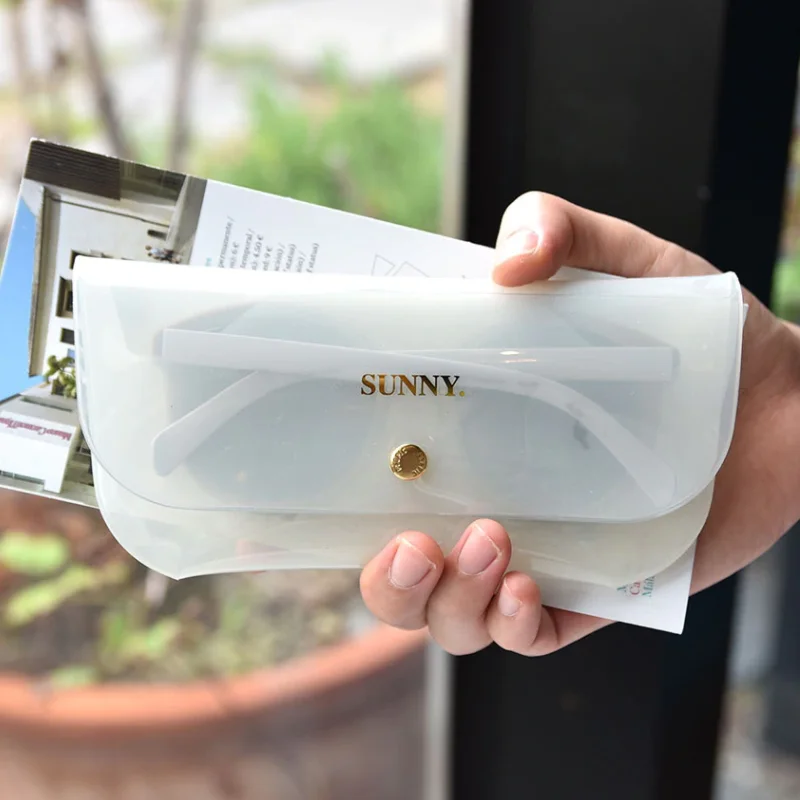 Custom Jelly Cute Pvc Clear Glasses Travel Holder Pouch Eyewear