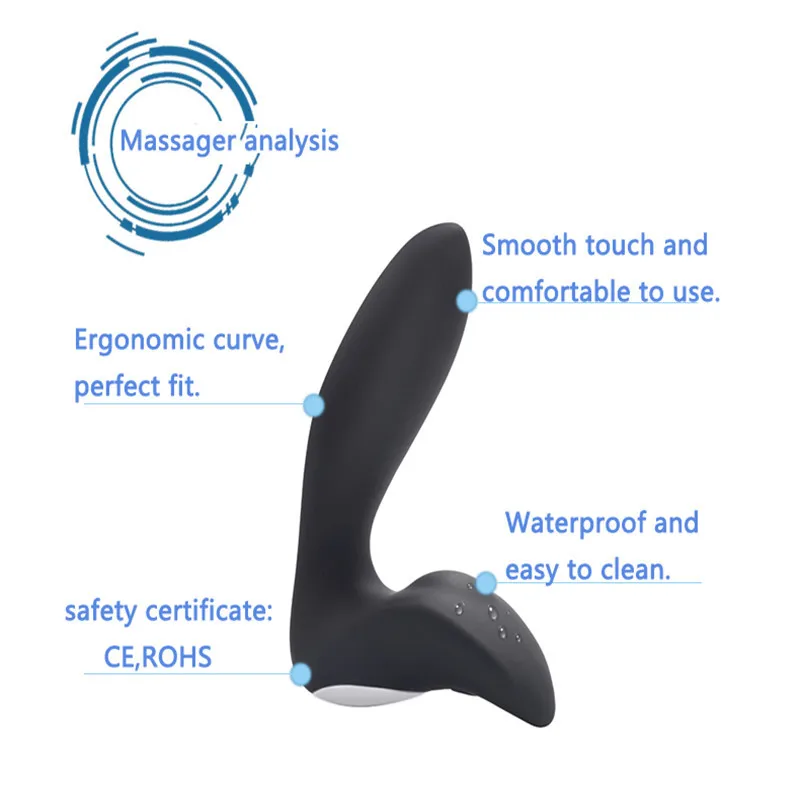 Waterproof Unisex Anal Sex toys Prostate Vibrator Massager USB Wireless sex toys for men