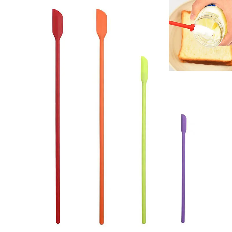 

Heat Resistant Makeup Spatula Stretchable Mini Silicone Spatula Set for Beauty and Kitchen Tiny Spatula 3 Sizes