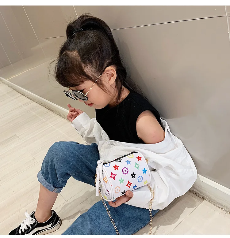 

Wholesale Children Vintage Crossbody Girls Purse Cylinder Kids Purses Handbag Fashion Mini Baby Shoulder Bag