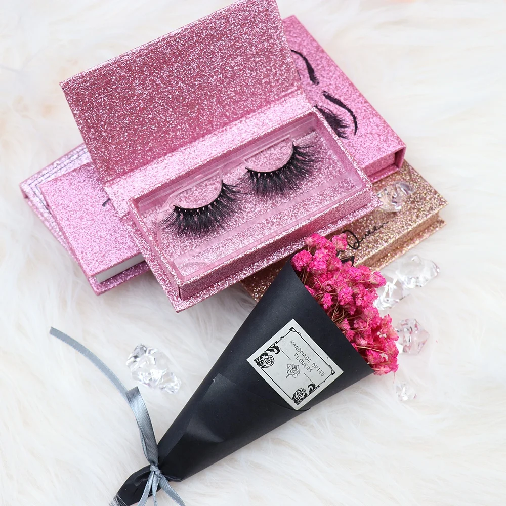 

Wholesale private label custom packaging big natural volume 16mm 25mm 3D luxury mink fur eyelashes vendor