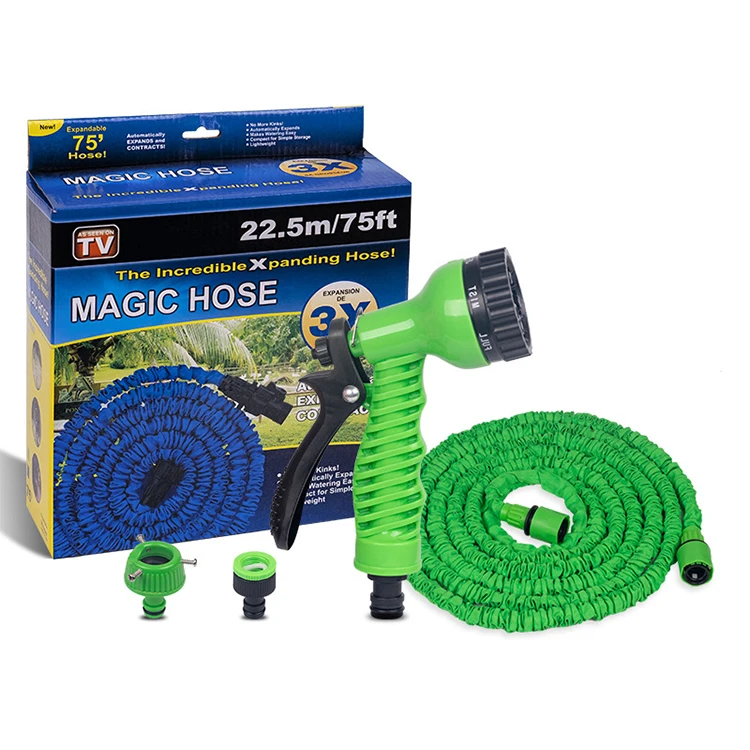 

Adjustable Expandable  50ft 75ft 100ft 125ft 150ft 175ft 200ft Magic Expandable Garden Hose, Green