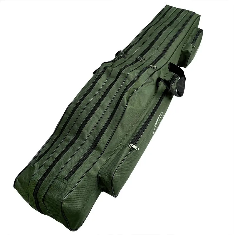 

Three/Two Layers Fishing Bag Folding Fishing Rod Reel Tackle Tool Carry Case, Picture show or customized color