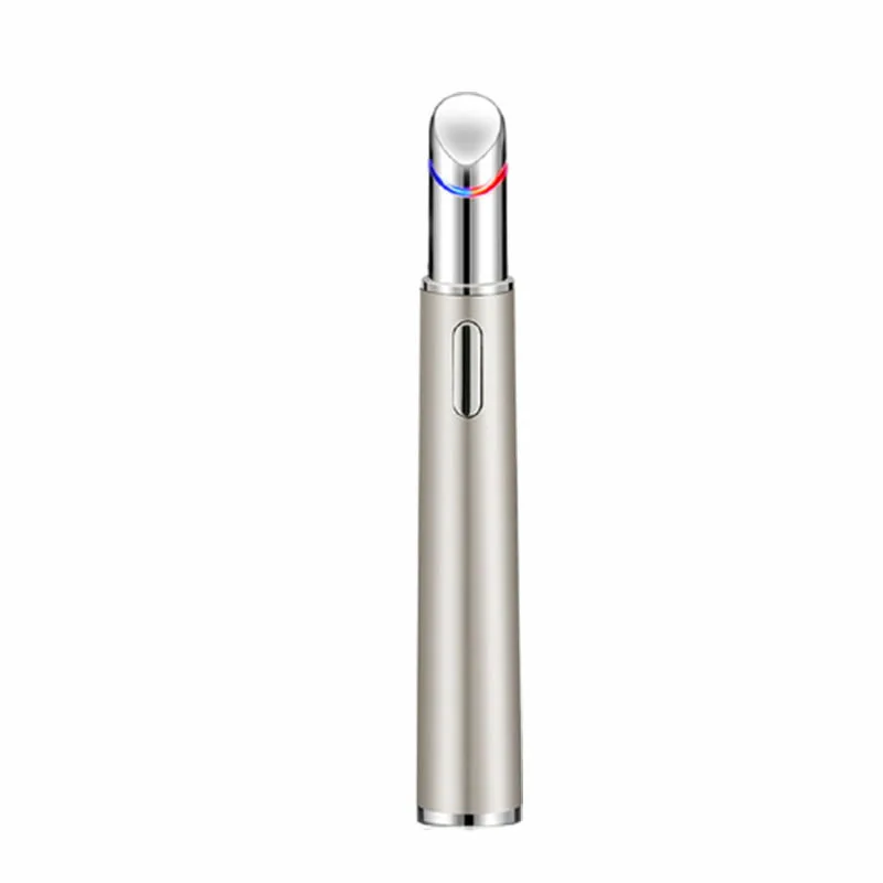 

Electric Thermal Eye Massager Care Beauty Instrument Device Dark Circles Tools, White, gold