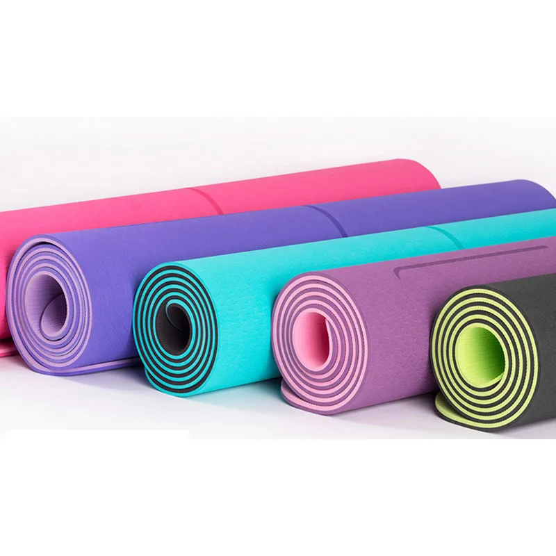 

Custom Gym Purple Best Exercise Fitness Folding Gymnastics Logo 6Mm Pilates Eco Friendly Tpe Yoga Mat