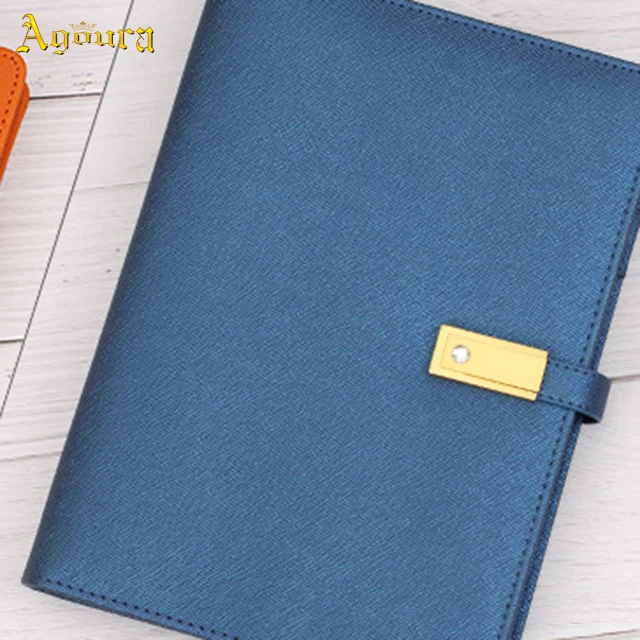 

Mobile power leather charging notepad custom leather notebook
