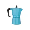 Hihg Quality 3/6/9Cups Italian Coffee Maker Gas Light Blue Coffee Maker for Home/Outdoors