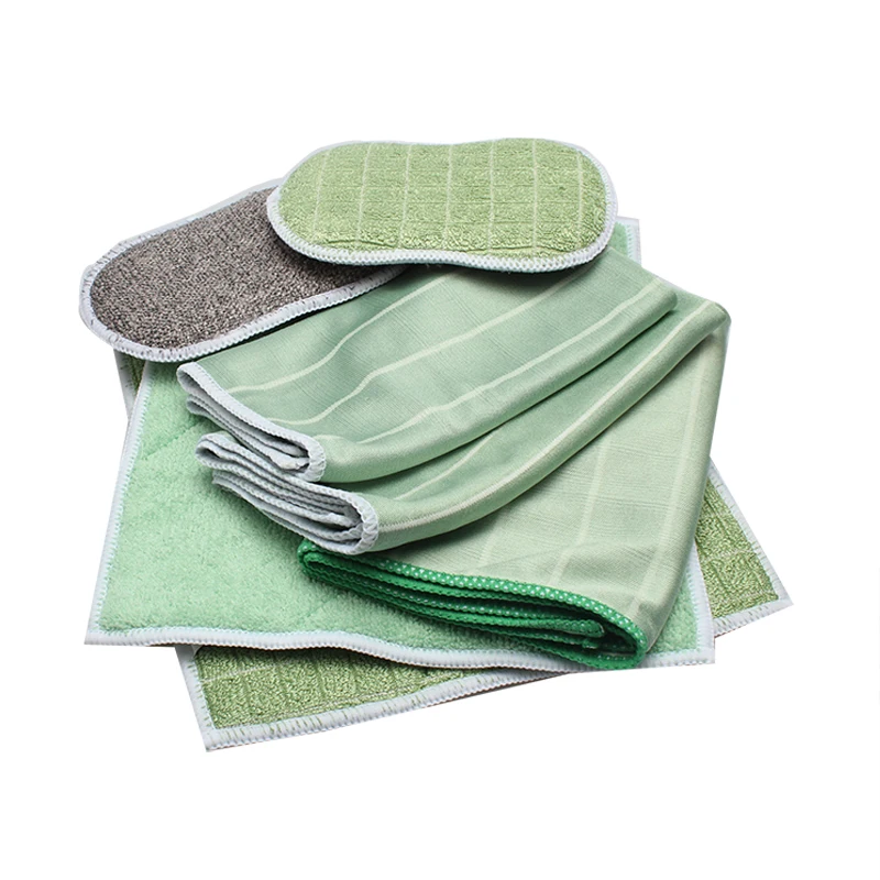 

Recyclable Multi-functional Bamboo fiber cleaning cloth Box 6 Pieces Set