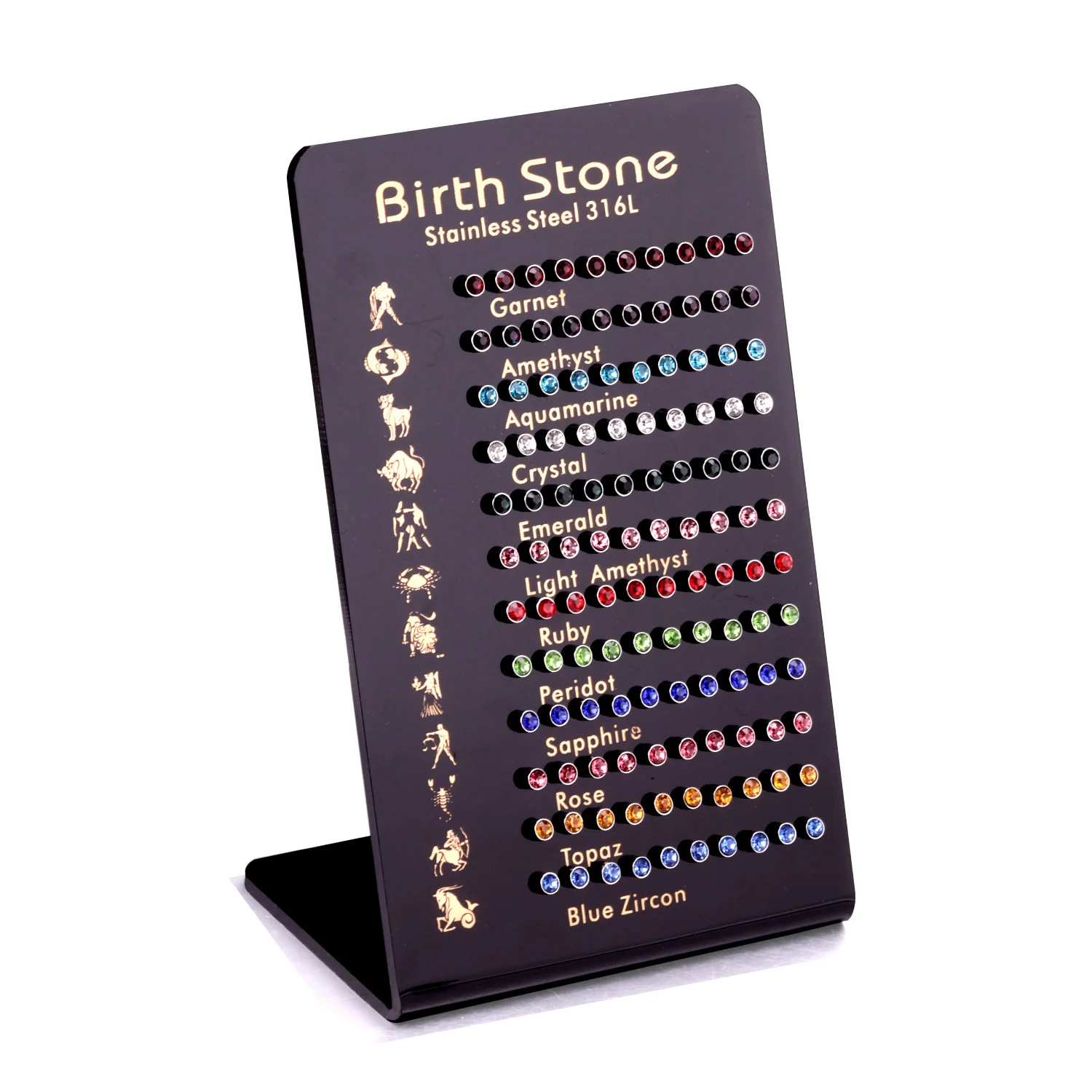 

Beautiful Gold Plated Earring Jewelry Type Zircon Stone Display Card Earring Sets