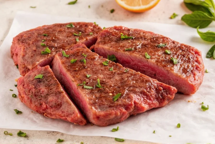 Steak being dry-brined with salt