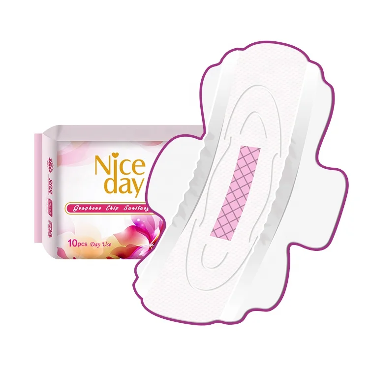 

Chlorine-free feminine hygiene graphene woman sanitary pad leak control channel pad