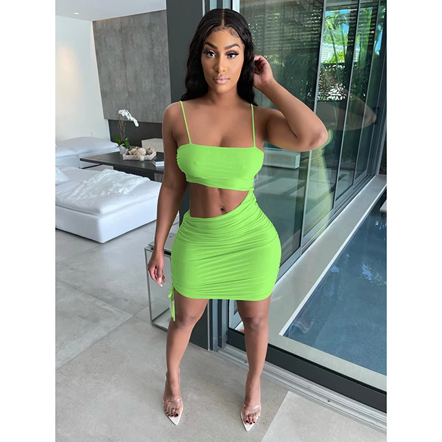 

Spaghetti Strap Sleeveless Ruched Hollow Out Summer Dresses Women's Sexy Boat Neck Camisole Dress -PT, White,pink,red,green,black