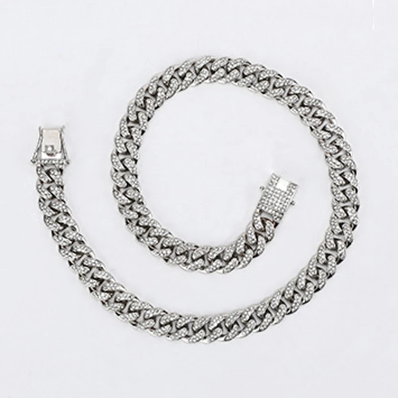 

2021 New Style Hip Hop Cz Miami Cuban Chain Necklace Thick Miami Cuban Link Chain Hip Hop Necklace