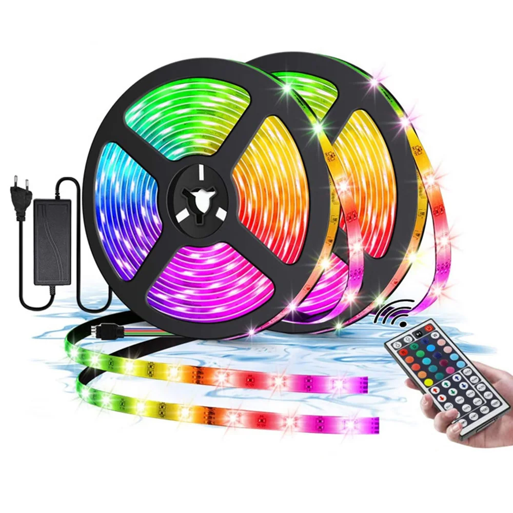 Color Changing 5050 RGB RF Remote App Controlled Built-in Mic LED Light Strip