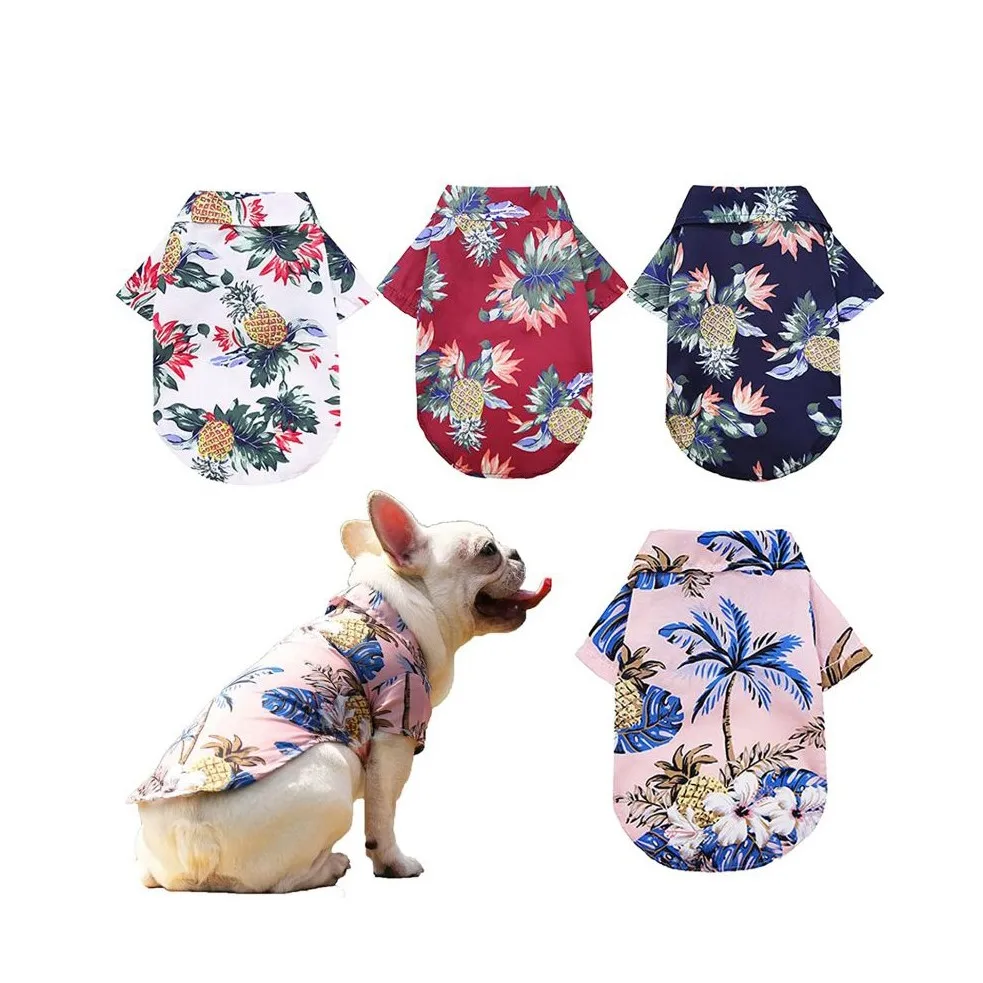 

Best Selling Cool Puppy Clothes Breathable Doggie Pet Summer Shirt Beach Hawaii Dog Shirts, Picture shows