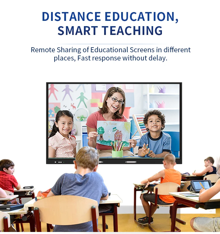 China factory multi touch screen electronic Interactive whiteboard educational equipment for schools board