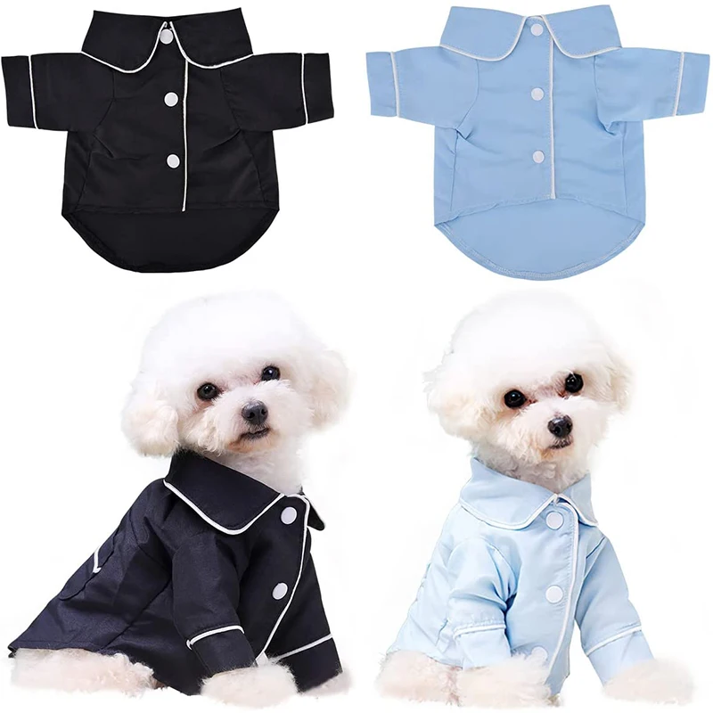 

Stylish Soft Shirts Puppy Stretchable Dog Jumpsuit 4 Legs Strip PJS Hair Shedding Cover Good for Summer Chihuahua Yorkie, Can be custom