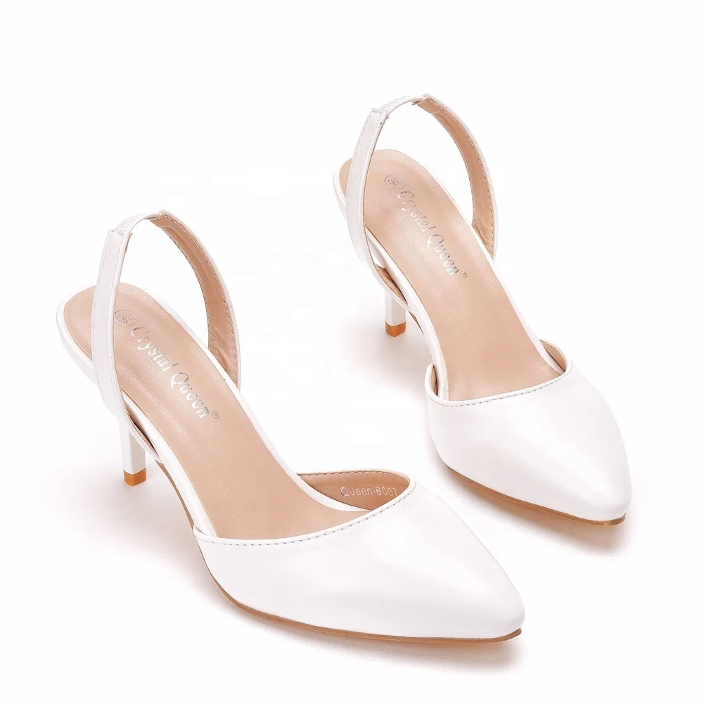 

7Cm Pointed Toe Sandals White Wedding Shoes Bride Wedding Dress Shoes Wedding Photography Shoes