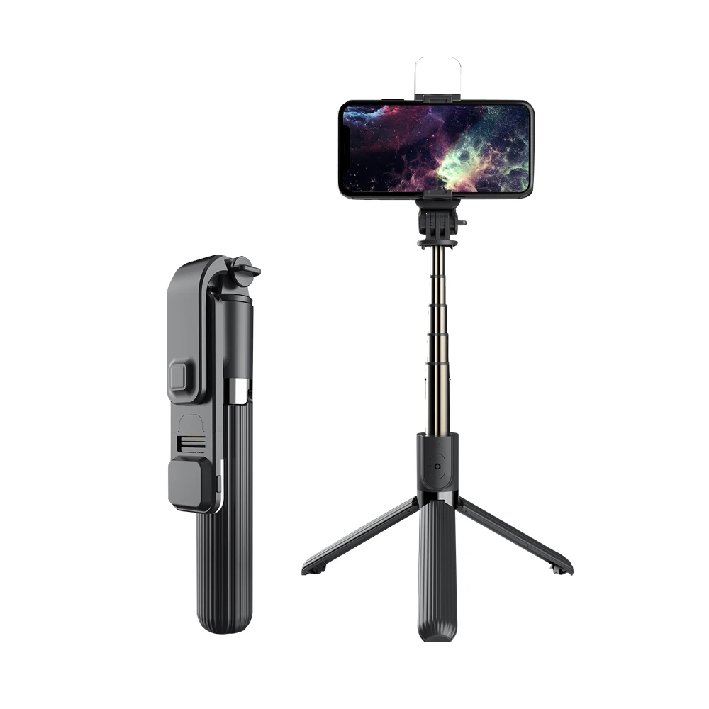 

2021 ITRAGO SS-L03S New Cheap Stablizer Tripod For Smartphone Selfie Stick with Fill Light, Black/white