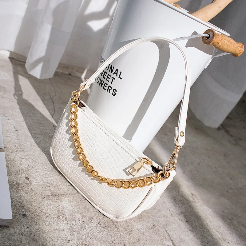 

2021 High quality Handbag Female Stone pattern mini chain bags handbag crocodile bag