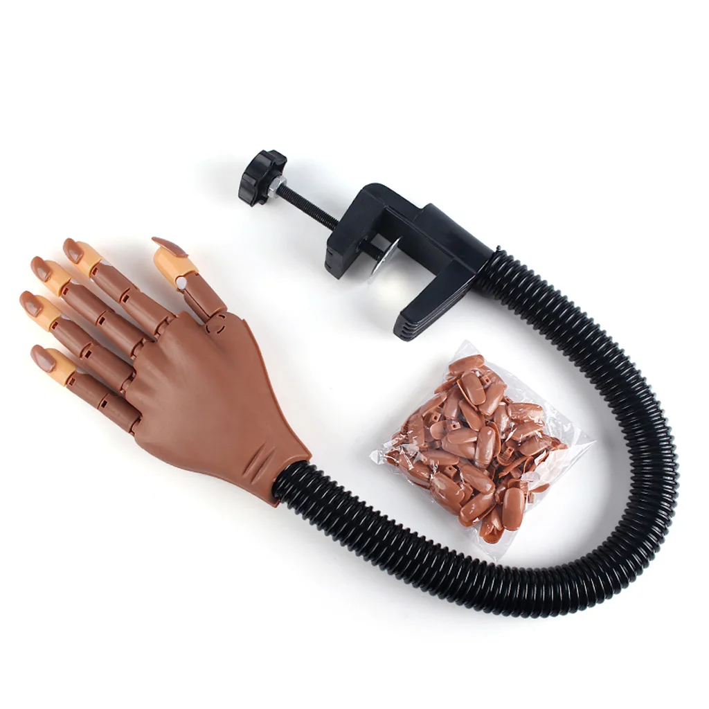 

2021 New Design Nail Training Practice Artificial Hand Flexible Movable False Hands DIY Nail Hand Practice For nail