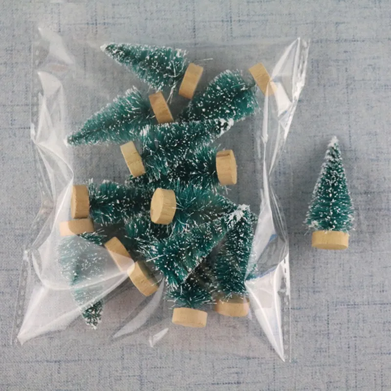 

12pcs Mini Christmas Tree Pine Tree DIY Christmas Decorations For Home Table Navidad Xmas Ornaments New Year Decor Kids Gift