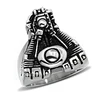 New fashion punk style jewelry titanium steel casting harley ring wholesale for men
