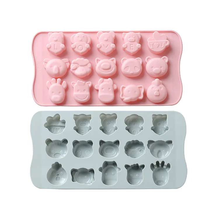 

Cartoon silicone ice cube mold silicone chocolate mold household Diy baking tools