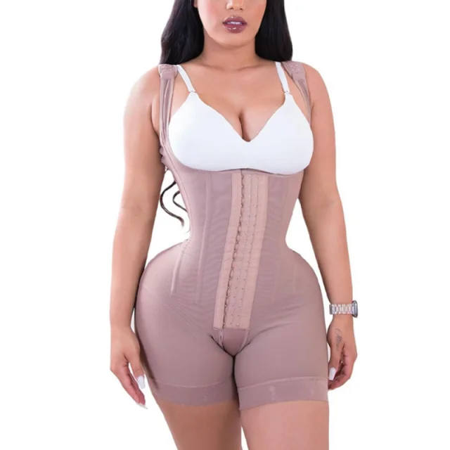 

High Compression Garment Abdomen Control Skims Kim Kardashian Waist Trainer Open Chest Body Shaper BBL Post Op Surgery Supplies