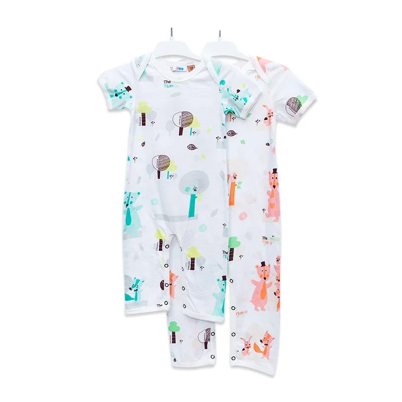 
Baby Rompers 100% Organic Cotton High Quality Baby Bib Romper Baby Wear With Pattern Rompers 