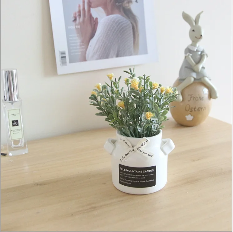
Artificial flower small bonsai suit ceramic desk coffee shop decoration 