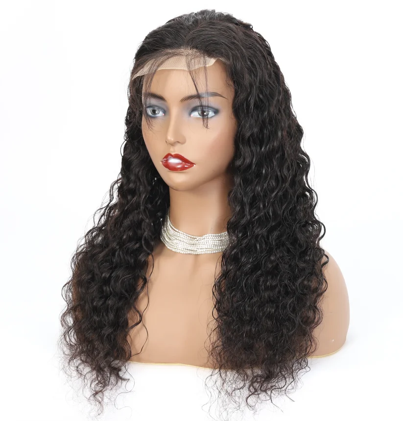 

Wholesale Brazilian 100% Human Hair Deep Wave Transparent HD Lace Front Wig Pre Plucked Baby Hair 13*4 Lace Front Wig Vendors
