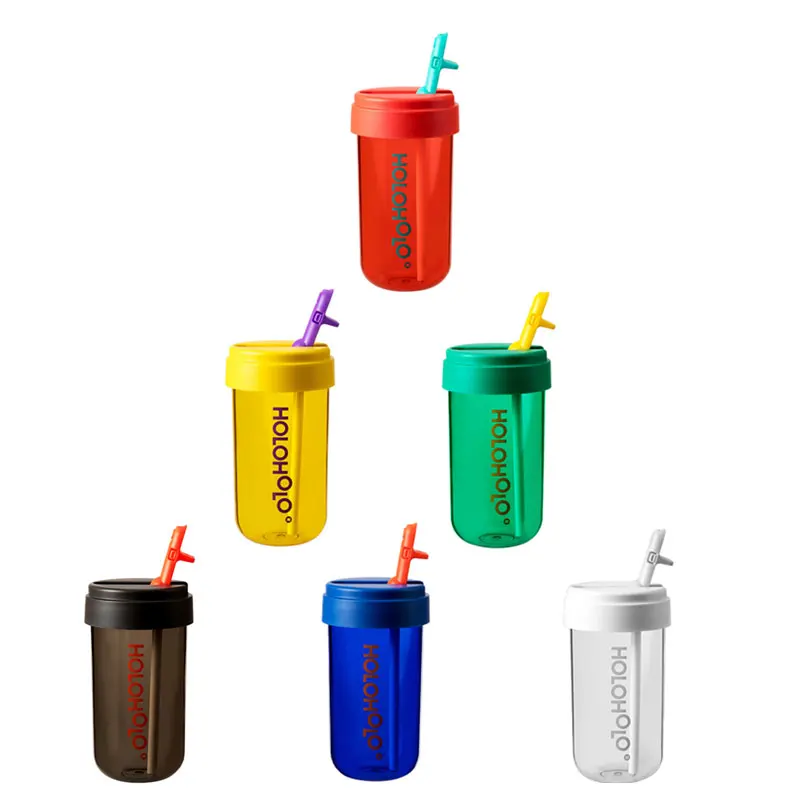 

Wholesale Eco Friendly Cute Kids Screw Top Tritan Plastic Tumblers with Lid Straw, Picture shows