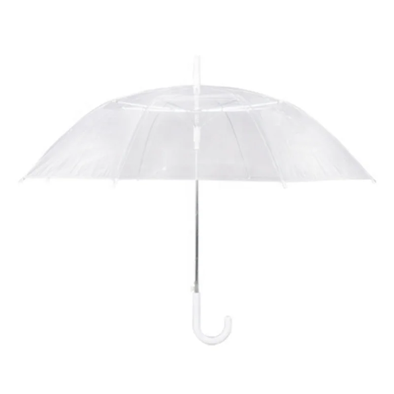 

Creative Clear Dome Transparent Umbrella Promotional Women Kid Large Thicken Umbrella